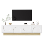 TV-kapp valge, puidust, 175 cm, 4 ust, 2 tk