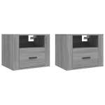 vidaXL seinale kinnitatavad &ouml;&ouml;kapid 2 tk, hall Sonoma tamm, 50x36x40cm