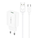 USAMS 1XUSB laadija Lightning iPhone 12 13 14 11 QC3.0 18W USB-C kaabel