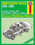 Mercedes-Benz 250 & 280 123 Series Petrol Owner's: 76-84