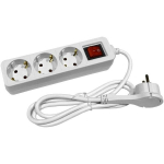 Pikendusjuhe Entac Flat 3 pistikupesa, 1,5m, 16A koos l&uuml;litiga