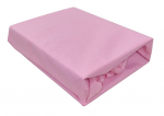 Veekindel trikotaažkangast lina Jersey kummiga, roosa 70x140 cm