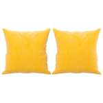 vidaXL dekoratiivpadjad 2 tk, kollane, 40x40 cm, samet