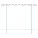 vidaXL 6 paneeliga sirm, valge, 240x200 cm, kangas