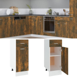 vidaXL alumine kapp sahtliga, suitsutatud tamm, 30 x 46 x 81,5 cm