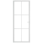 vidaXL siseuks, 83x201,5 cm, valge, ESG-klaas ja alumiinium
