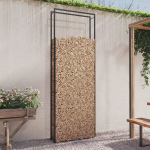 vidaXL k&uuml;ttepuude rest, mattmust, 110x28x312 cm, teras