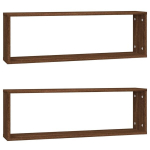 vidaXL seina kuubikriiulid 2 tk, pruun tamm, 80x15x26,5 cm, tehispuit