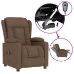 vidaXL elektriline tugitool, pruun, kangas