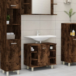 vidaXL vannitoakapp, suitsutatud tamm, 60 x 32 x 53,5 cm, tehispuit
