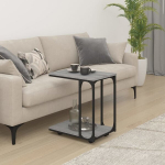 vidaXL lisalaud ratastega, hall Sonoma tamm, 50x35x55,5 cm, tehispuit