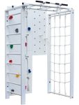 Puidust kodune spordikompleks David, valge, 233x151x103 cm