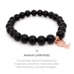 K&auml;ev&otilde;ru Ahhaat Black Kass Rose Gold 8mm
