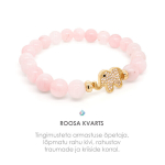 K&auml;ev&otilde;ru Roosa Kvarts ja Elevant 8mm (Gold)
