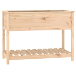 vidaXL riiuliga taimekast, hall, 111,5x54x81 cm, m&auml;nnipuit