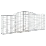 vidaXL kaarekujuline gabioonkorv, 300x30x100/120 cm, tsingitud raud