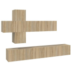 vidaXL 7-osaline sektsioon, Sonoma tamm, tehispuit