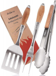 Grilluxe&reg; grills&ouml;&ouml;giriistade komplekt, lihakahvel + spaatel + tangid, 3 tk.