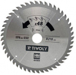 Saeketas Tivoly 190x30x2.8/1.7mm, z40, 15&deg;, (20mm adapter), puidule