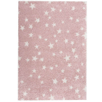 Vaip lastetuppa, Candy Stars roosiline vaip, 120 x 170 x 1 cm, roosa