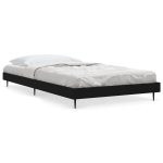 vidaXL voodiraam, must, 90 x 190 cm, teras ja tehispuit
