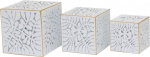 Istutuskastide komplekt DKD Home Decor Sheets Golden Metal 15 x 15 x 15 cm