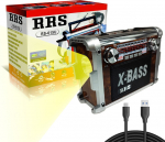 Ehitusmatkaradio koos taskulambiga USB- v&otilde;i R20-toitega.