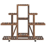 vidaXL ratastega lillealus, 110 x 25 x 101 cm, nulupuit