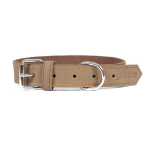Collier - GLORIA - Nubuck - Blanc - Ajustable - Anneau en D