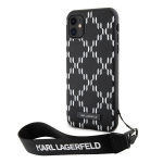 Karl Lagerfeld Monogram Losange Saffiano &uuml;mbris iPhone 11 / Xr - musta v&auml;rvi