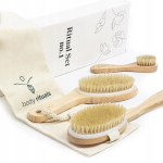 Kuivade massaažiharjade komplekt BodyRituals, 3 tk.