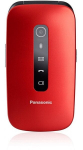 Panasonic KX-TU550EXR 4G klapptelefon, 1,2 MP kamera, 2,8" suur ekraan, 300h ooteaeg, punane