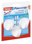 Tesa konksud PowerStrips Small Circle valged, 3 tk.