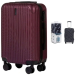 Keskmine kohver koos kattega Wings 0593, M, punane