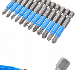 Bittide komplekt Rosfix &ndash; Magnetiline ots, Roostevaba teras, 12 tk, 1/4'' kuuskant
