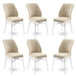 6 tooli komplekt Asir Flex, beež/valge