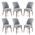 6 tooli komplekt Asir Flex, hall/pruun