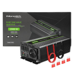 Qoltec Monolith pinge muundur | 1000W | 2000W | 12V kuni 230V | Pure Sine