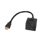 Adapter HDMI 2x HDMI pesa, 20 cm