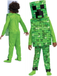 Minecrafti karnevali kost&uuml;&uuml;m Creeper kost&uuml;&uuml;m 137-149 cm (10-12 aastat)