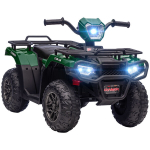 Laste elektri-ATV, max. 4 km/h, alates 3. eluaastast, LED-esituled, muusika&uuml;hendus, must+roheline 88 x 45 x 50 cm