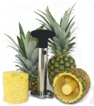 Roostevabast terasest ananassi viilutaja/koorija/s&uuml;vendaja, LeJihomeca ananassil&otilde;ikur, ananassikoorimismasin, puuviljakoorimisnuga, k&ouml;&ouml;gividin