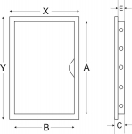 Revisiooni uks 300x300 mm, must
