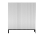 TV-kummut Meble Lindner 112 cm valge matt, metallraam