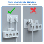 Toiteplokk 4 Pistikupesaga, 4 USB Portiga (0.1m Kaabel), 8-&uuml;hes Adapter, Sobib Nutitelefonidele, Kontoritele ja Kodudele, Valge.