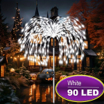 P&auml;ikeseenergia Ilutulestiku Tuled - 200/150/90 LED, 8 Režiimi, T&auml;iuslik Halloweeniks ja V&auml;lipidudeks., &Scaron;alta Balta