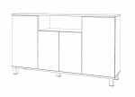 KAPP 140CM 4D MUST TAMMEPUIDUST WOTAN MODERN