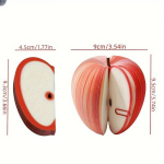 1 tk Loominguline &Otilde;una Kujuline Isekleepuv M&auml;rkmeplokk, Apple Red*2 + Sydney Green*2