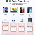 USB pulk 32GB/64GB/128GB USB m&auml;lupulk, v&auml;line salvestusv&otilde;ti IOS/Android jaoks., Juoda