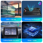 10'' 6GB+128GB 4g SIM 2DIN Skoda Superb 2008-2013 Android 13 autoraadio Carplay Andriod Auto WIFI RDS DSP 8Core GPS NAVI DAB+ FM